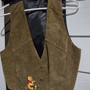 Disney Pooh Label Genuine Leather Suede